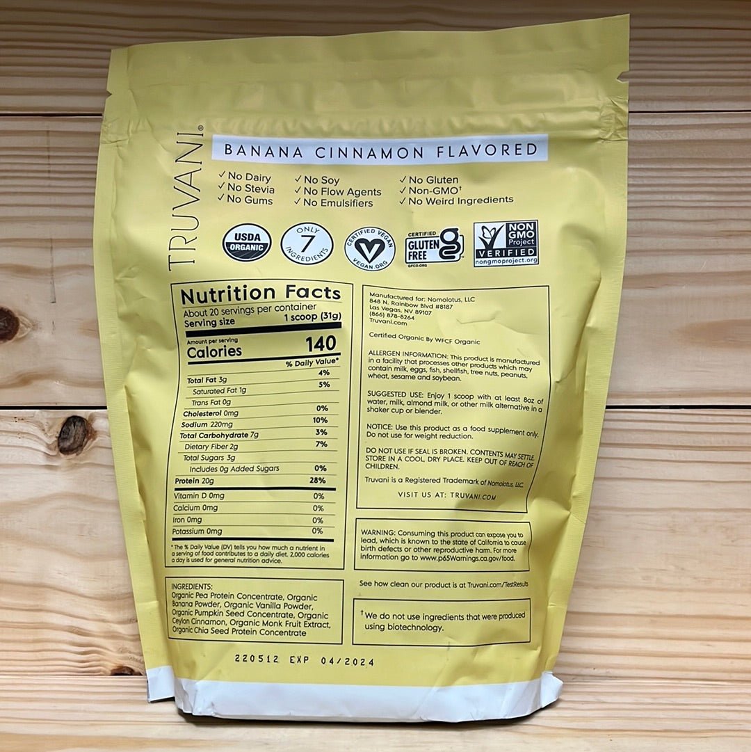Organic Plant Based Banana Cinnamon Protein Powder - One Life Natural Market NC