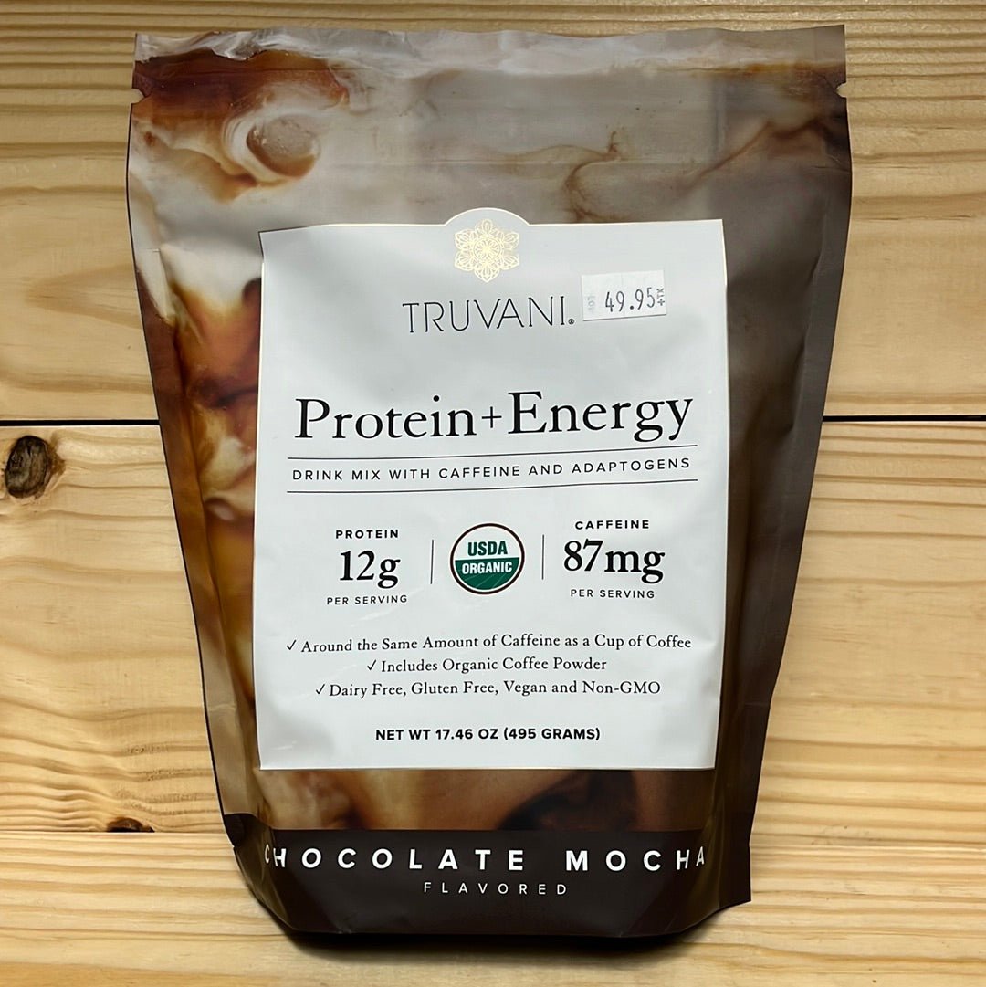 Organic Protein+Energy Drink Mix with Caffeine and Adaptogens Chocolate Mocha - One Life Natural Market NC
