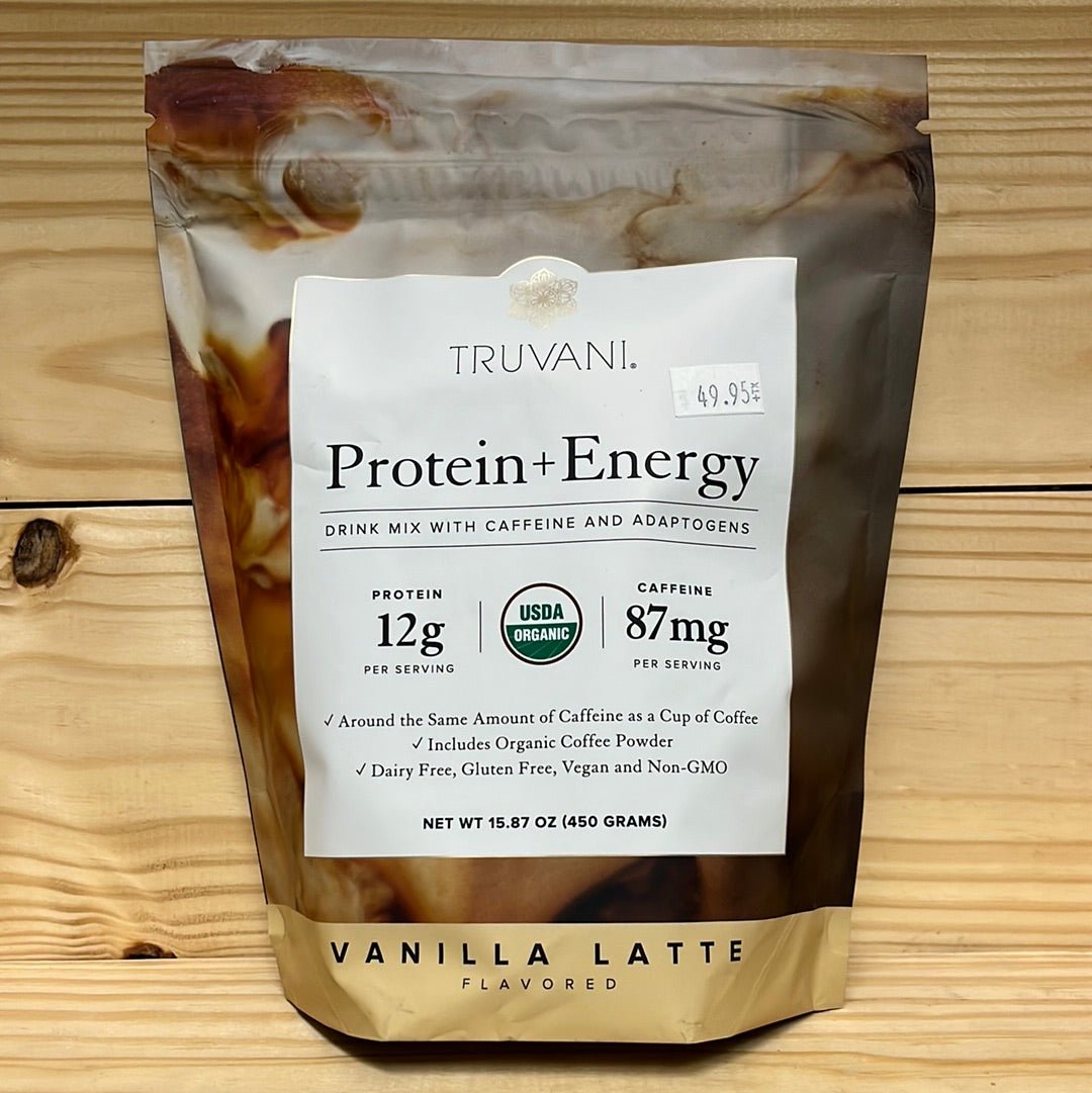 Organic Protein+Energy Drink Mix with Caffeine and Adaptogens Vanilla Latte - One Life Natural Market NC