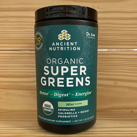 Organic SuperGreens Powder Mint Flavor - One Life Natural Market NC
