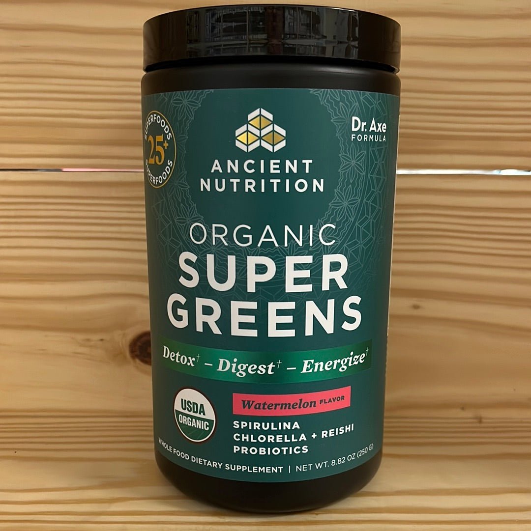 Organic SuperGreens Powder Watermelon Flavor - One Life Natural Market NC