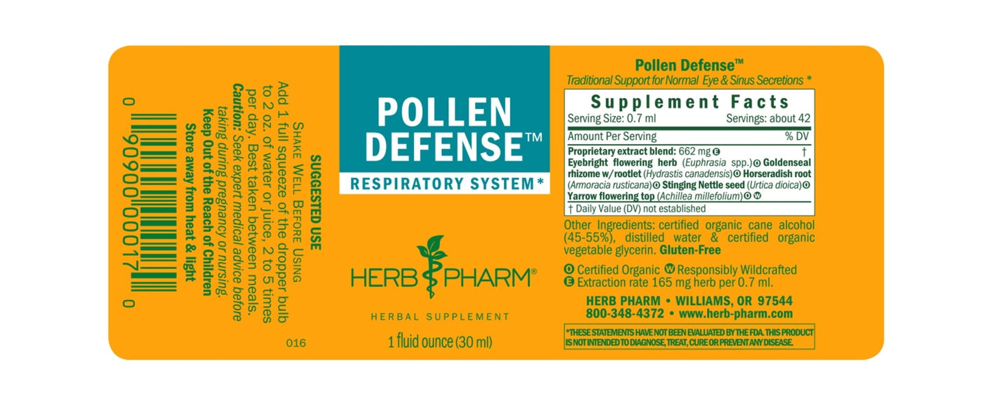 Pollen Defense™ Liquid Herbal Extract Blend - One Life Natural Market NC