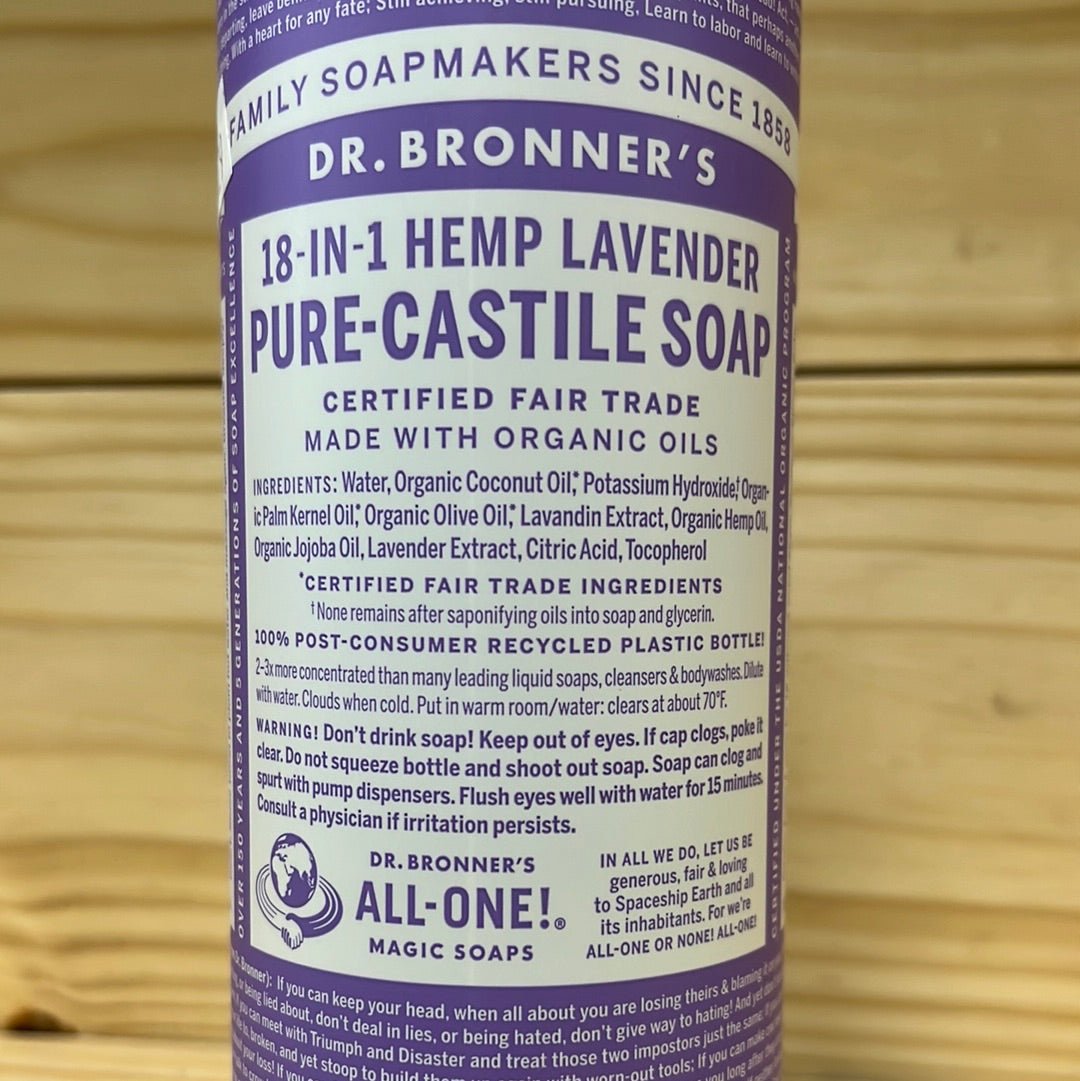 Pure Castile Liquid Soap Lavender - One Life Natural Market NC