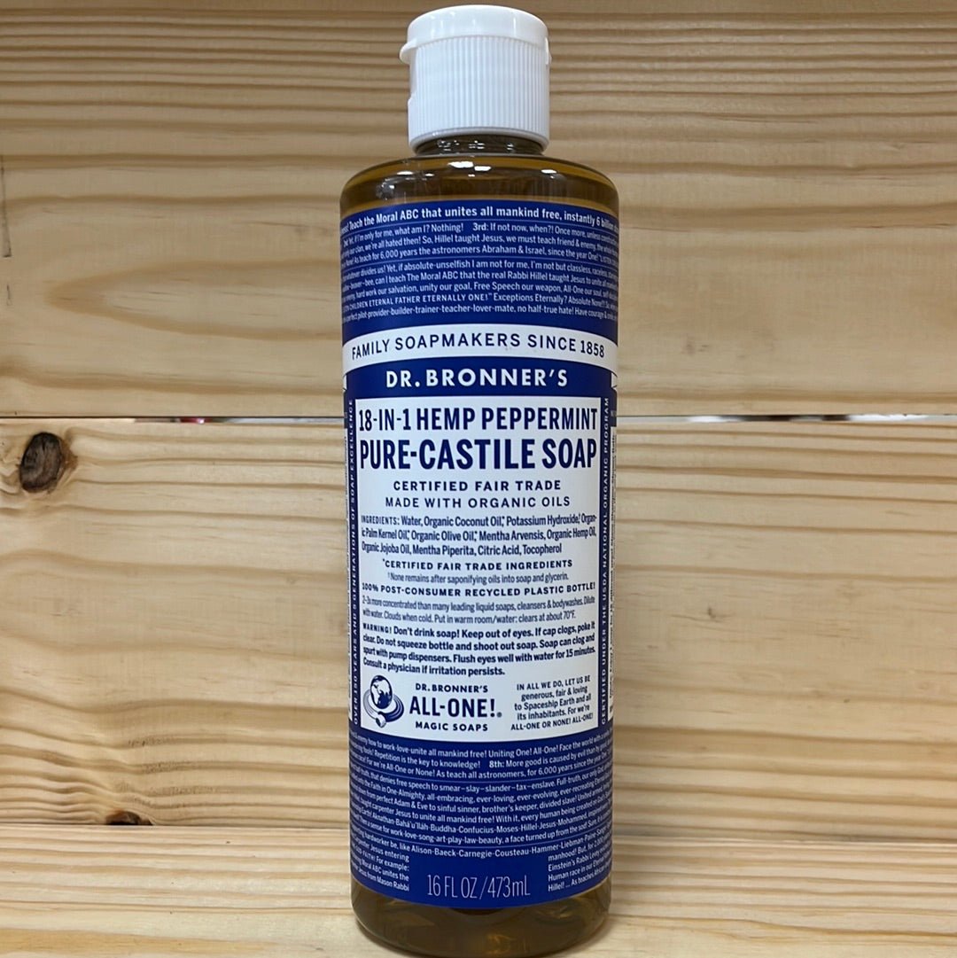Pure Castile Soap Liquid Peppermint - One Life Natural Market NC