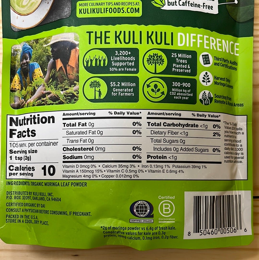 Pure Moringa Powder USDA Organic - One Life Natural Market NC
