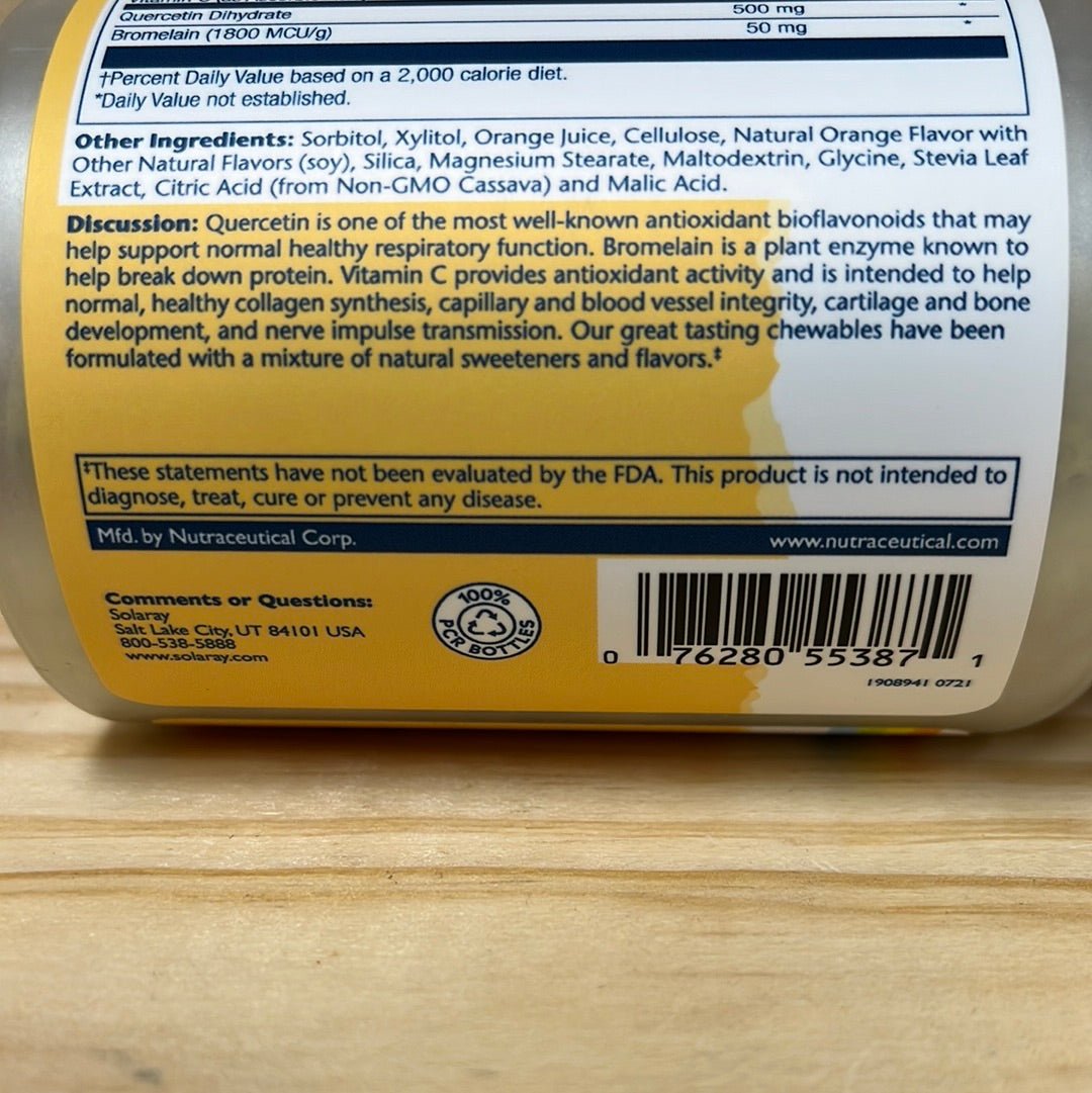 Quercetin Bromelain Vitamin C QBC Plex Chewables - One Life Natural Market NC