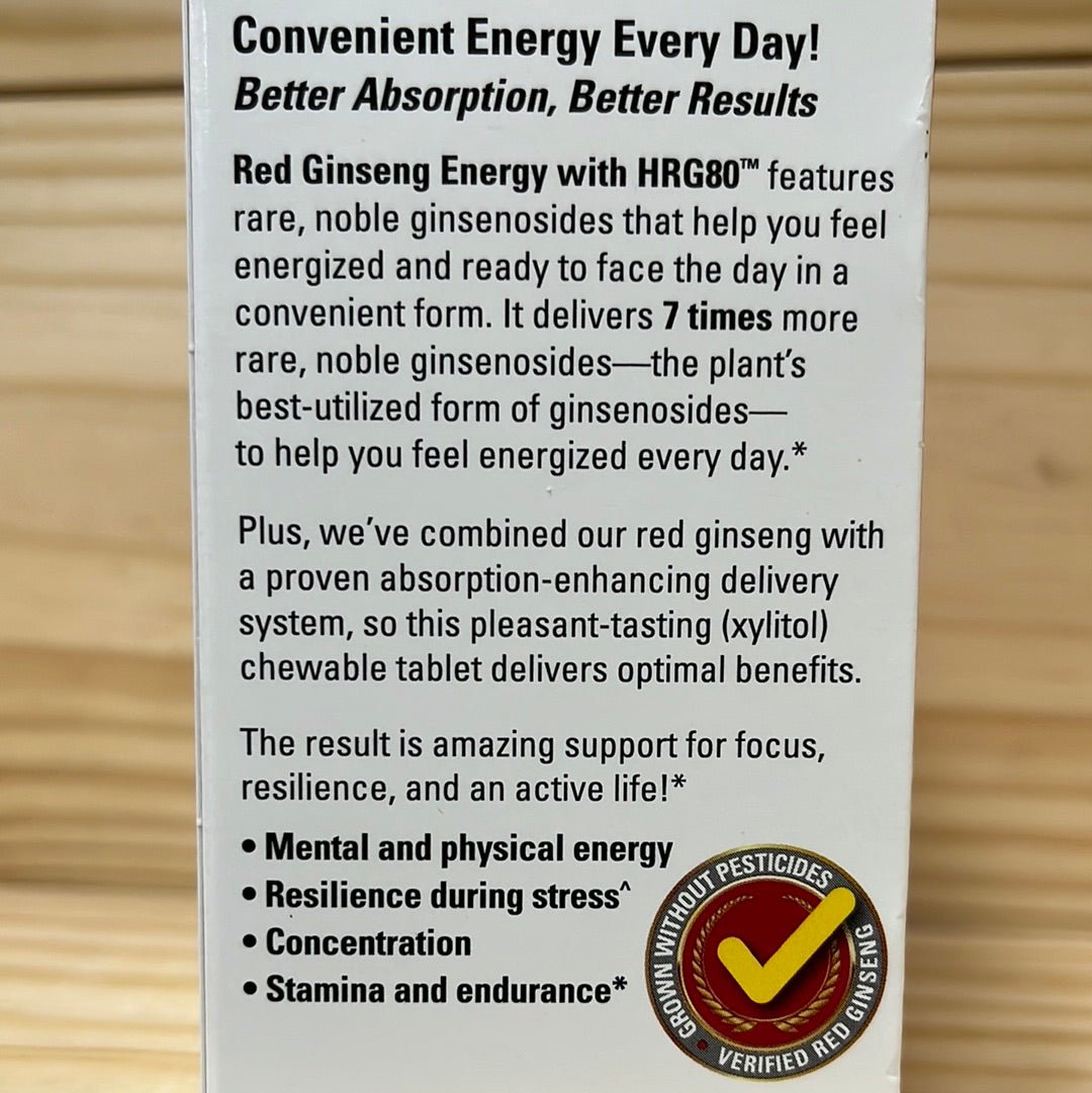 Red Ginseng Energy Chewable HRG80™ - One Life Natural Market NC
