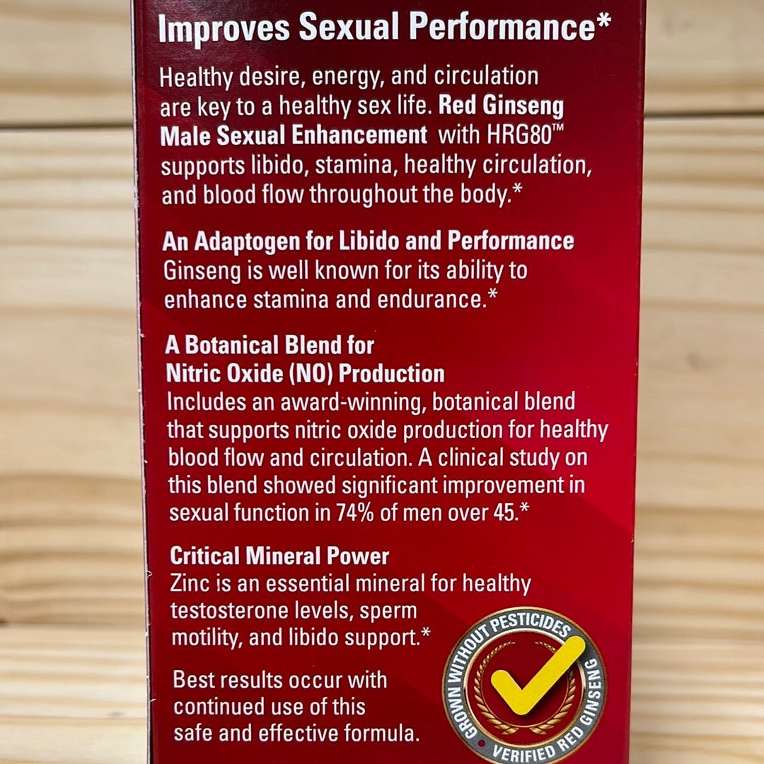 Red Ginseng (HRG80™) Male Sexual Enhancement* - One Life Natural Market NC