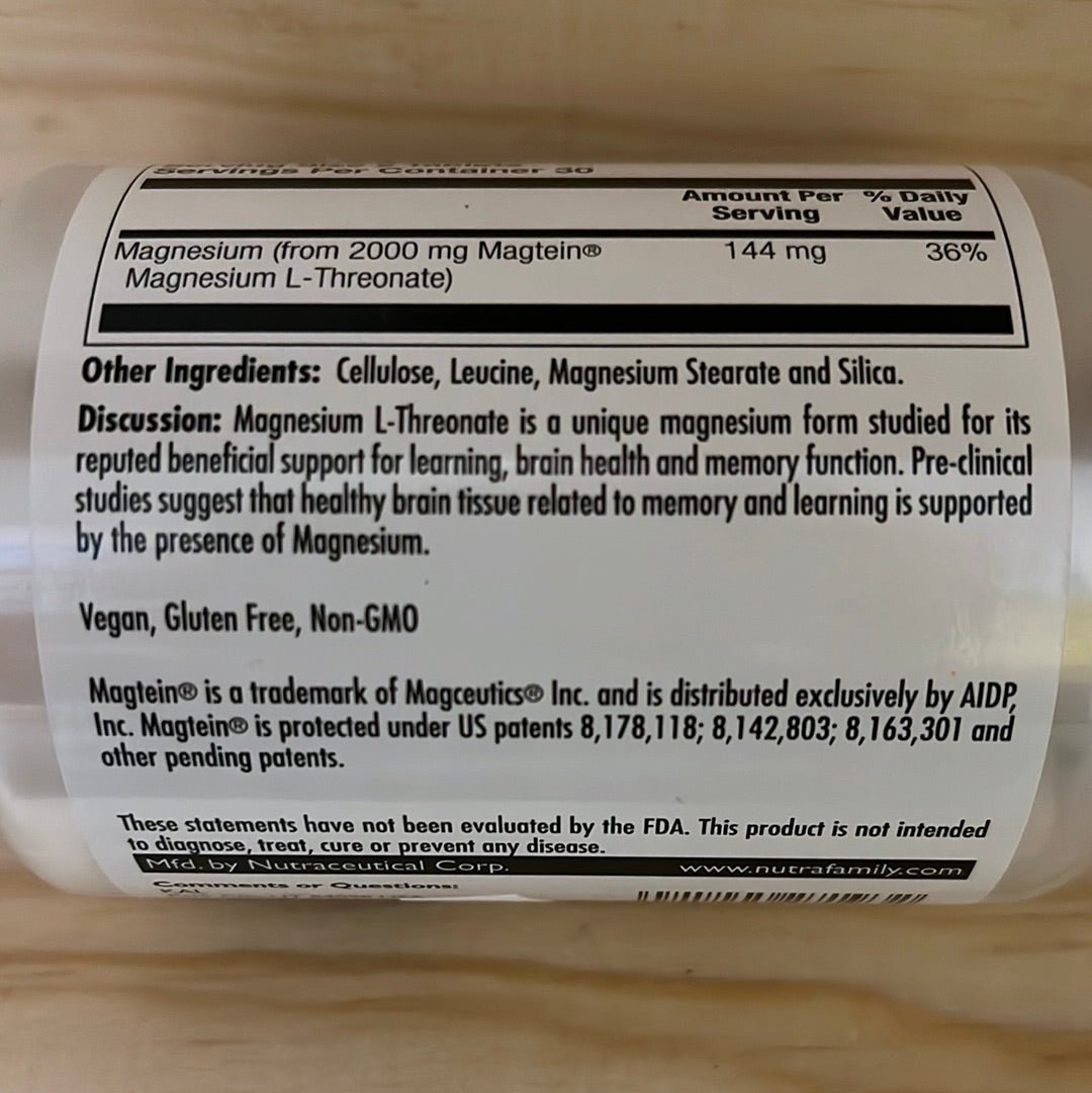 Think Magnesium L-Threonate Brain Function Memory - One Life Natural Market NC