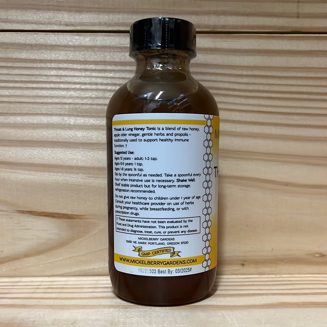 Throat & Lung Honey Tonic - One Life Natural Market NC