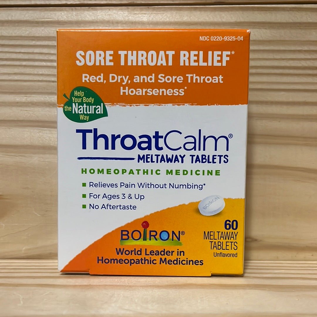 ThroatCalm® Natural Homeopathic Sore Throat Relief - One Life Natural Market NC