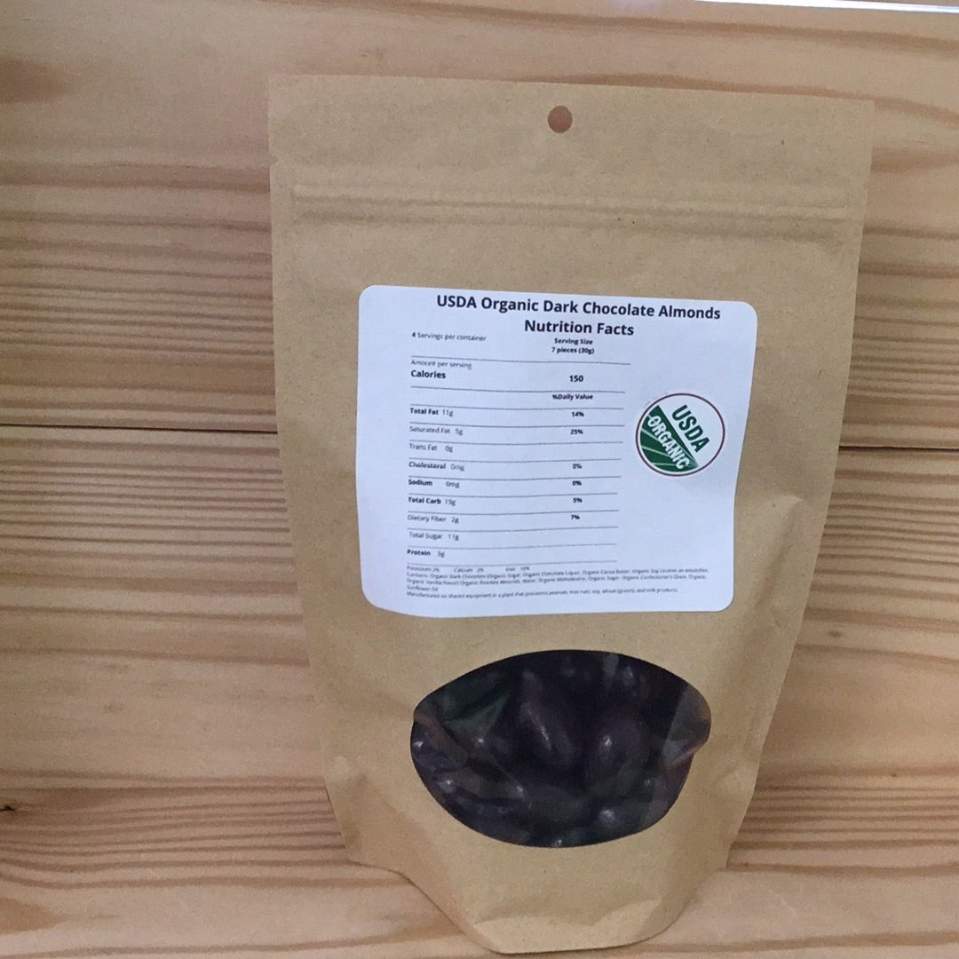USDA Organic Dark Chocolate Almonds - One Life Natural Market NC